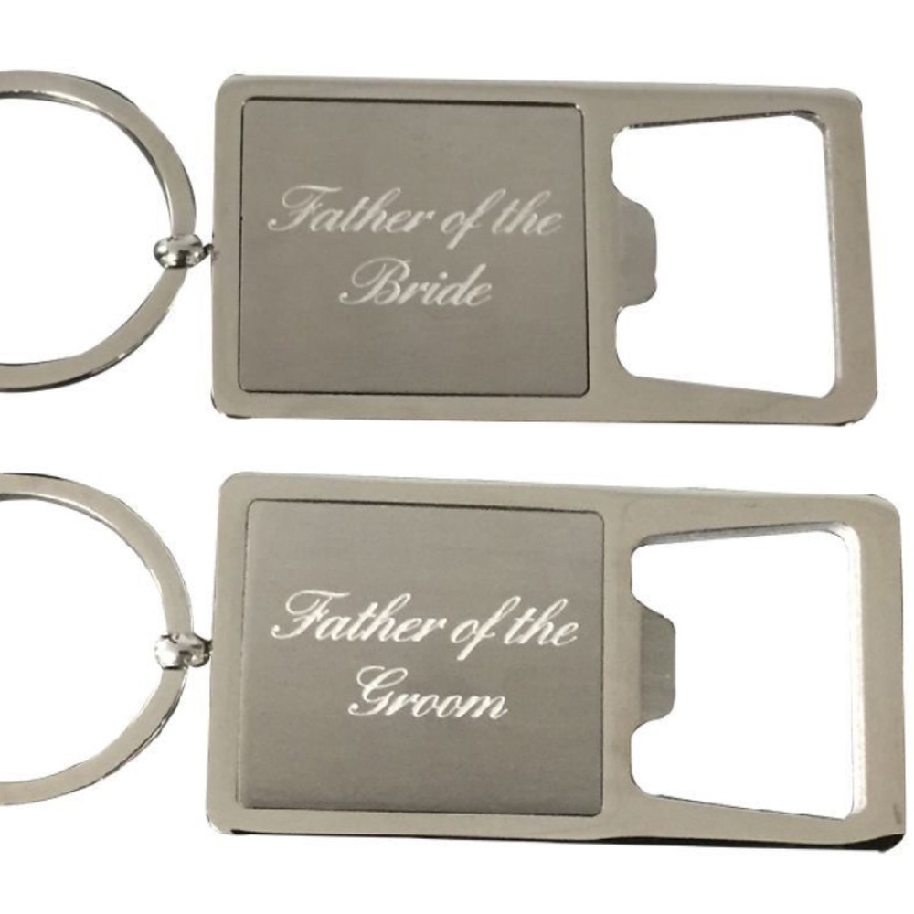 Father of the Bride & Groom Stainless Keychains